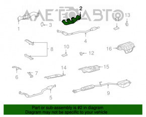 Left exhaust manifold for Mercedes W211 E350