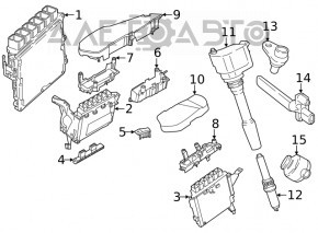 Block ECU engine computer BMW X7 G07 19-22 N63