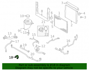Cooling system hose BMW X5 F15 14-18 4.4T to heat exchanger