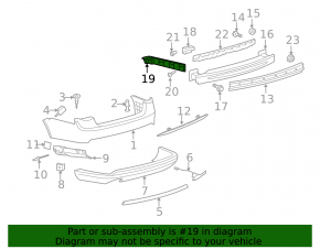 Rear bumper mount right wing VW Jetta 05-10