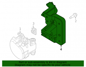 Right fog light bracket Nissan Pathfinder 22-25
