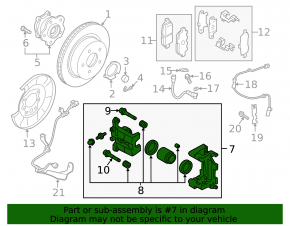 Rear right caliper assembly for Infiniti QX50 19-25