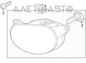 Fog light left PTF Audi Q7 4L 10-15