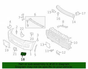 Front bumper grille left Toyota Sequoia 18-22 chrome