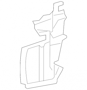 Left radiator deflector for Toyota 4Runner 14-24 Restyling, Limited, TRD Sport
