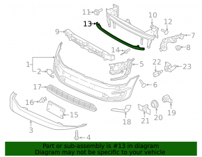 Lower front bumper reinforcement for VW e-Golf 15-19