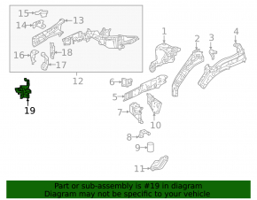 Battery tray bracket Honda HR-V 16-22
