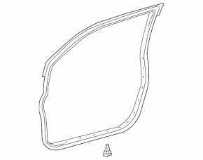 Front right door seal for Toyota Sienna 04-10