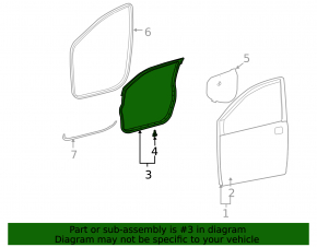 Front right door seal for Toyota Sienna 04-10