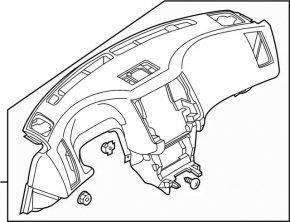Infiniti FX35 FX45 03-05 gray dashboard without airbag