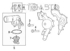 Cooling pump Jeep Grand Cherokee WK2 16- 3.6