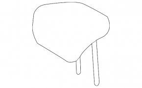 Rear center headrest Lexus IS 14-16 black leather
