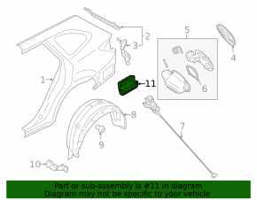 Ventilation shield right Subaru Outback 20-23