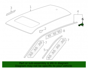 Roof lining rear left Honda CRV 12-16