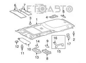 Front ceiling handle for Toyota Highlander 2013, beige