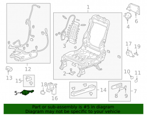Seat blower fan front left Acura MDX 14-15 broken fastener