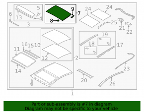 Sunroof assembly Hyundai Sonata 11-14 ser