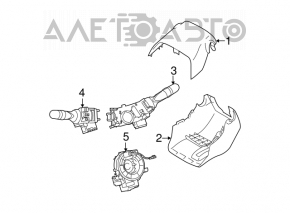 Left steering column switch for Lexus CT200h 11-17