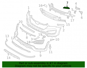 Front bumper mount, upper right, Hyundai Santa FE Sport 13-18 USA