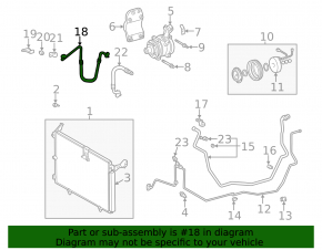 Lexus RX300 98-00 air conditioner condenser-compressor pipe