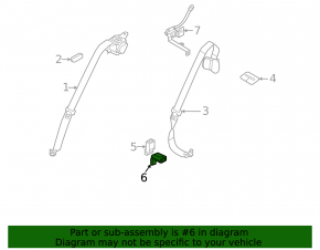 Rear left seat belt latches Nissan Murano 25-26