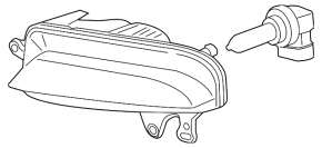 Left fog light for Audi A4 B8 13-16 sedan