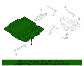 Foam plastic for Subaru Outback 20-25 tools