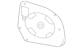 Right mirror element Nissan Leaf 11-17 convex
