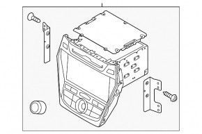 Radio display for Hyundai Santa FE Sport 2014-2014 pre-restyling