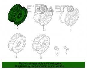 Iron wheel disk R15 x 6 ET47.5 4*100 Ford Focus USA 2011