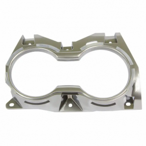 Center console trim for cup holders Ford Mustang mk6 17-23 chrome