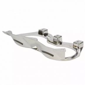 Center console trim for cup holders Ford Mustang mk6 17-23 chrome