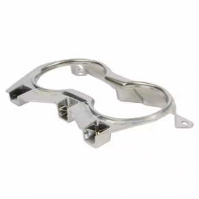 Center console trim for cup holders Ford Mustang mk6 17-23 chrome