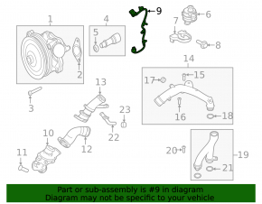 Wiring for the auxiliary cooling pump for the Land Rover Range Rover Velar 18-23 2.0T, 3.0T