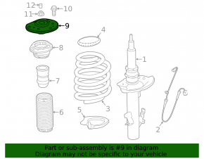 Front left shock absorber support for Land Rover Discovery Sport 19-25 rest.