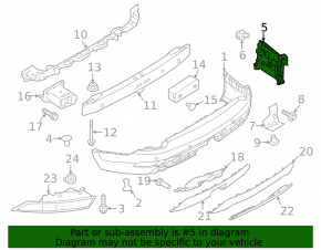 Right outer rear bumper mount for Land Rover Discovery 17-25