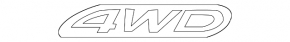 Mitsubishi Outlander 2007-2013 4WD tailgate emblem