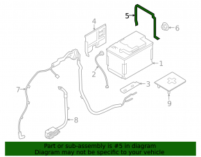 Upper battery mount for Porsche Cayenne 19-26