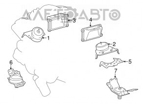 Gearbox mount Toyota Sequoia 08-22 AWD