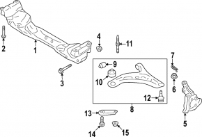 Lower control arm, front right, Subaru BRZ 22-26