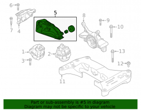 Engine mount bracket left BMW 3 G20 19- 2.0T RWD