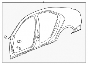 Quarter wing rear right Cadillac ATS 13-