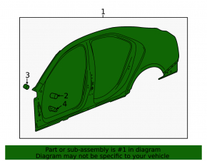 Quarter wing rear right Cadillac ATS 13-