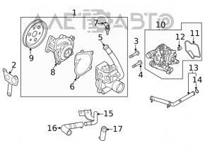Water pump Kia Sportage 23-26 2.5