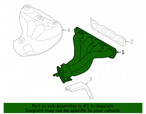 Exhaust manifold with catalytic converter Kia Forte 4d 14-16 prerest 1.8