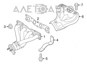 Exhaust manifold with catalytic converter Kia Forte 4d 14-16 prerest 1.8