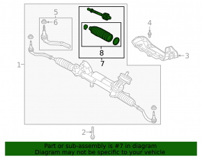 Left steering rod Polestar 2 21 - torn boot