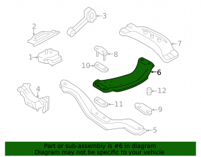Gearbox mount bracket central Subaru Forester 14-18 SJ 2.5 MKPP