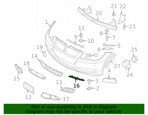 Right front bumper molding for BMW 3 Series E90 E92 07-12 2009-12 without M3. 328, Sedan, wagon, 2009-12. 328