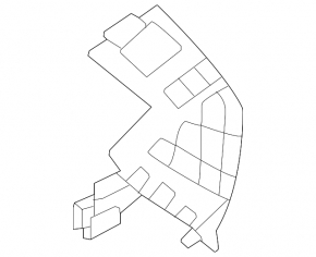 Front bumper mount, right lower fender, BMW X7 G07 19-25 2023-25, upper